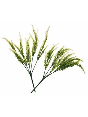 White Lavender Stems Faux Salvia Greenery Picks Floral Deco